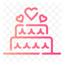 Wedding Cake Sweet Candle Icon