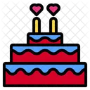 Wedding Cake Celebration Love Cake Icon
