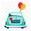 Just Married Wedding Car Marriage Car Icon