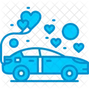 Wedding Car Car Hearts Icon