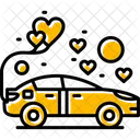 Wedding Car Car Hearts Icon