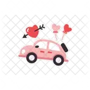 Wedding Car Car Love Icon