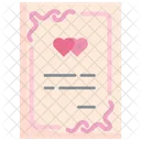 Wedding Marriage Certificate Love Icon