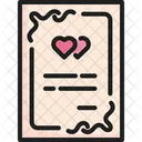 Wedding Marriage Certificate Love Icon