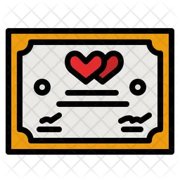 Wedding Certificate  Icon