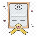 Wedding Certificate Marriage Certificate Certificate Icon