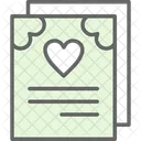 Wedding Certificate Certificate Love Icon