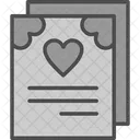 Wedding Certificate Certificate Love Icon