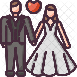 Free Wedding Couple Icon Of Colored Outline Style Available In Svg Png Eps Ai Icon Fonts