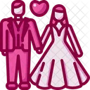 Wedding Couple Newlyweds Bride Icon