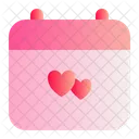 Calendar Love Romance Icon