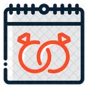 Wedding Date Calendar Marriage Icon