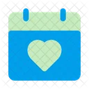 Wedding Date Romance Calendar Icon