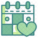 Calendar Heart Love Icon