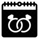 Wedding Date Calendar Marriage Icon