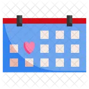 Wedding Day Calender Time And Date Icon