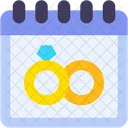 Wedding Calendar Time And Date Icon
