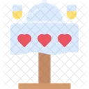 Wedding Dinner Love Plate Icon