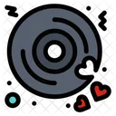 Disk Heart Love Icon