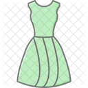 Wedding Dress Lineal Color Icon Icon