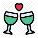 Drinks Champagne Love Icon