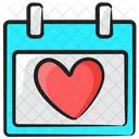 Valentines Day Calendar Yearbook Icon