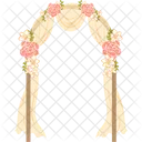 Wedding gate decoration and flowers  Icon