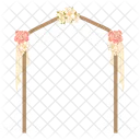 Wedding gate decoration and white long cloth  Icon