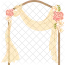 Wedding gate decoration cream  Icon