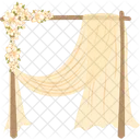 Wedding gate decoration line  Icon