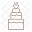 Wedding Cake Heart Icon