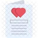 Wedding Invitation Card Heart Icon