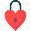 Wedding Padlock Heart Key Icon