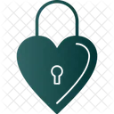 Wedding Padlock Heart Key Icon