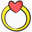Heart Ring Wedding Ring Valentines Ring Icon