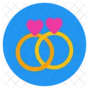 Wedding Ring Couple Diamond Ring Icon