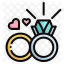 Wedding Ring Love And Romance Diamond Ring Icon