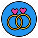 Wedding Ring Couple Diamond Ring Icon