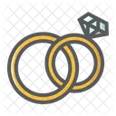 Wedding Rings Jewel Icon