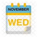 Wednesday Calendar Date Icon