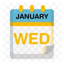 Wednesday Time And Date Calendar Date Icon