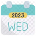 Wednesday 2023 Calendar Icon