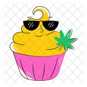 Weed Cupcake  Icon