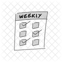 Black Half Tone Weekly Planner Illustration Weekly Planner Planner Icon