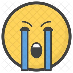 Weeping Face Emoji Icon