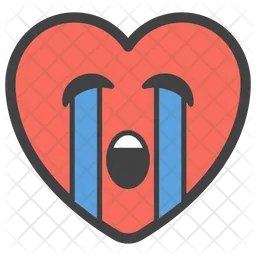 Weeping Heart Emoji Icon