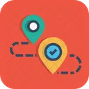 Weg Weg Ziel Symbol