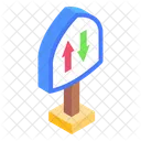 Strassenrichtungen Pfeile Schild Symbol