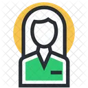 Weiblich Avatar Manager Symbol