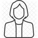 Weibliche Mitarbeiterin Avatar Mitarbeiter Symbol